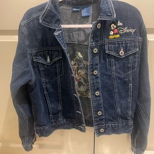 Vintage Disney Embroidered Denim Jacket (Size: SMALL)